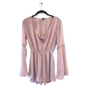 Divided H&M Pink Romper, US 4, Viscose/Polyester